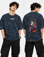 Demon Slayer Acid Washed Oversized Tee