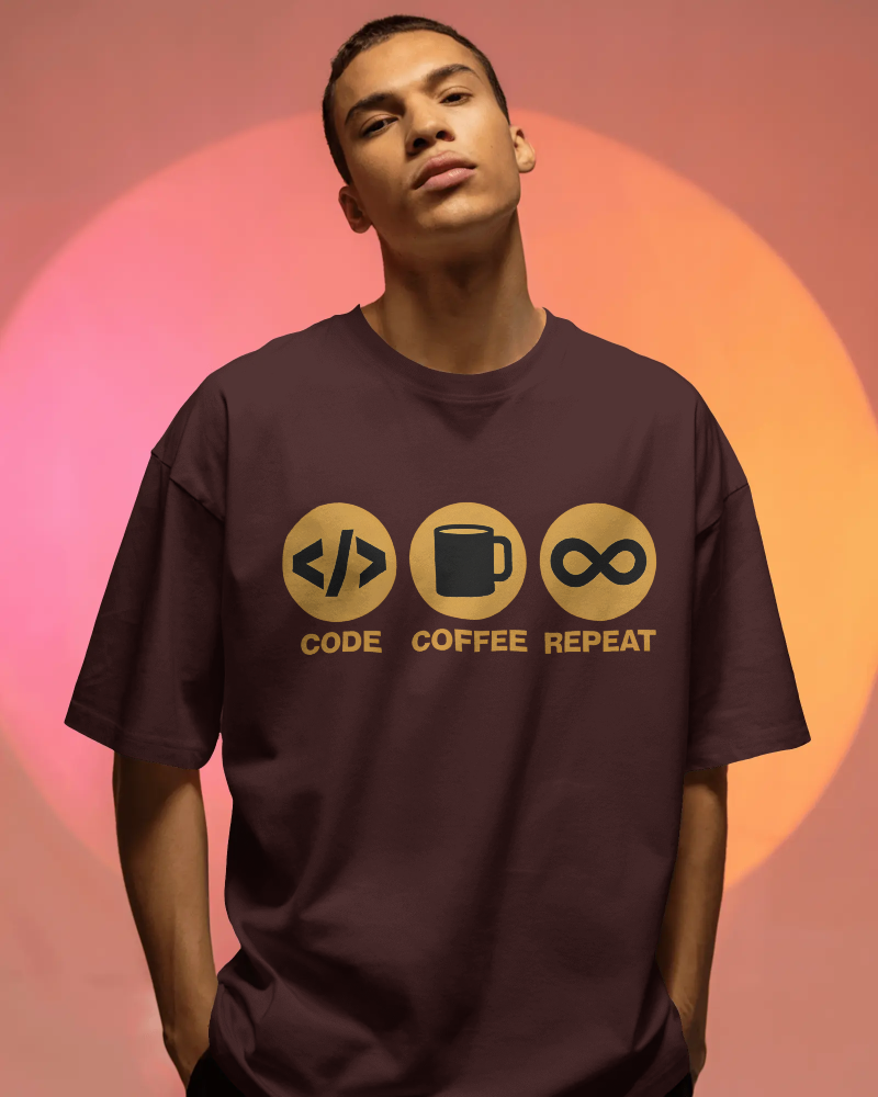 Code Coffee Oversized T-Shirt