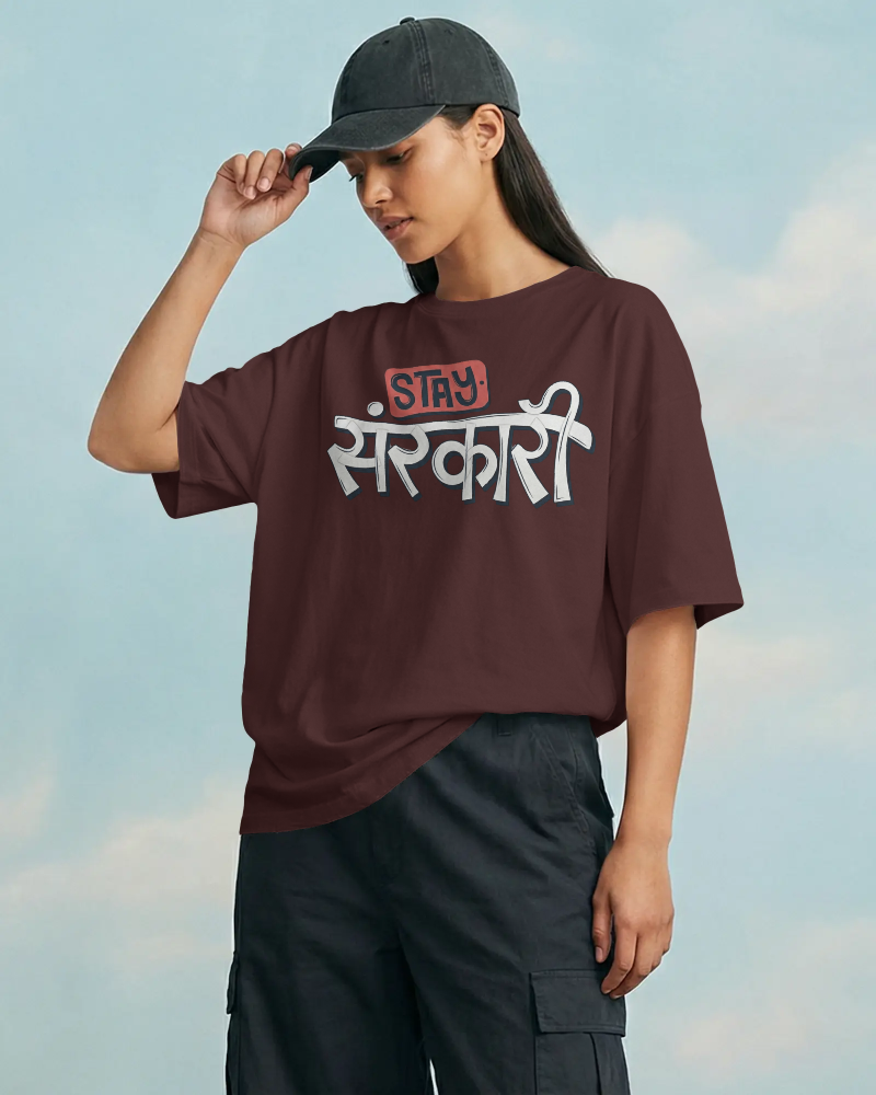 Stay Sanskari Oversized T-Shirt