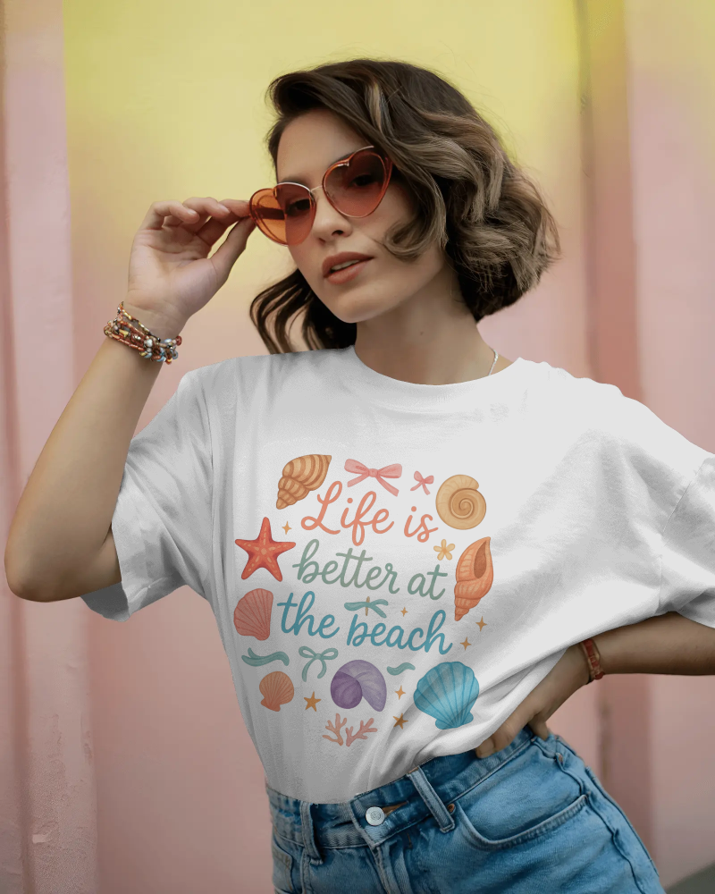 Life At Beach Oversized T-Shirt