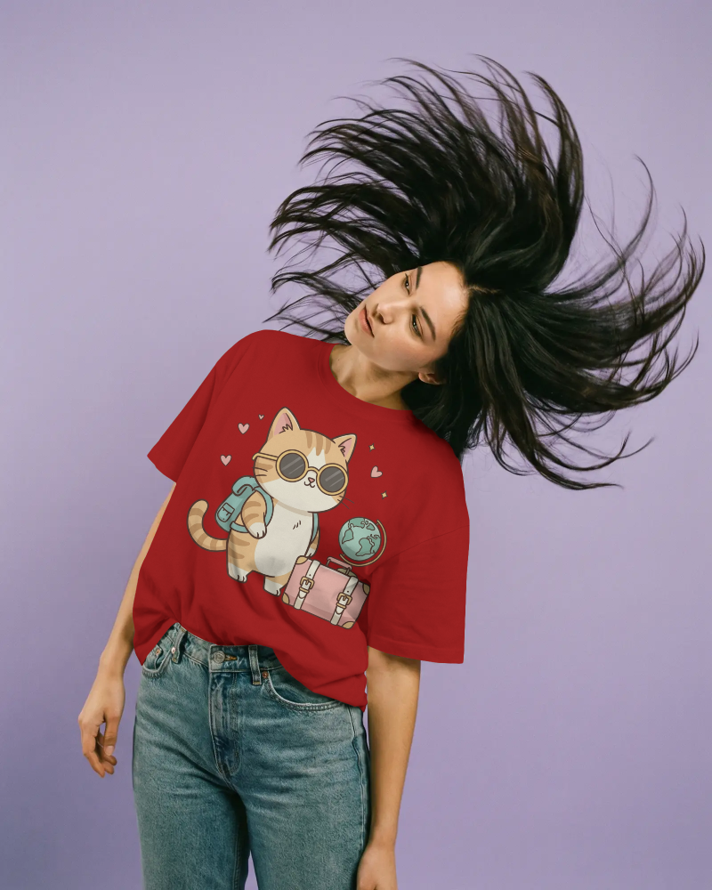 Kitty On Trip Oversized T-Shirt