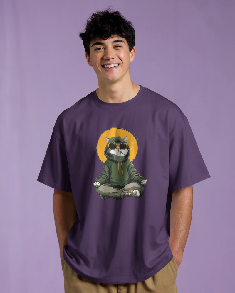 Smokin Cat Oversized T-Shirt
